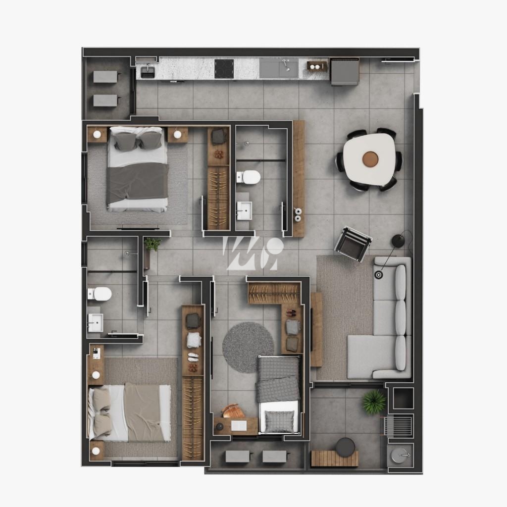 Apartamento em Pagani, Palhoça. 3 quartos, 93m². Imagem 10 de 12
